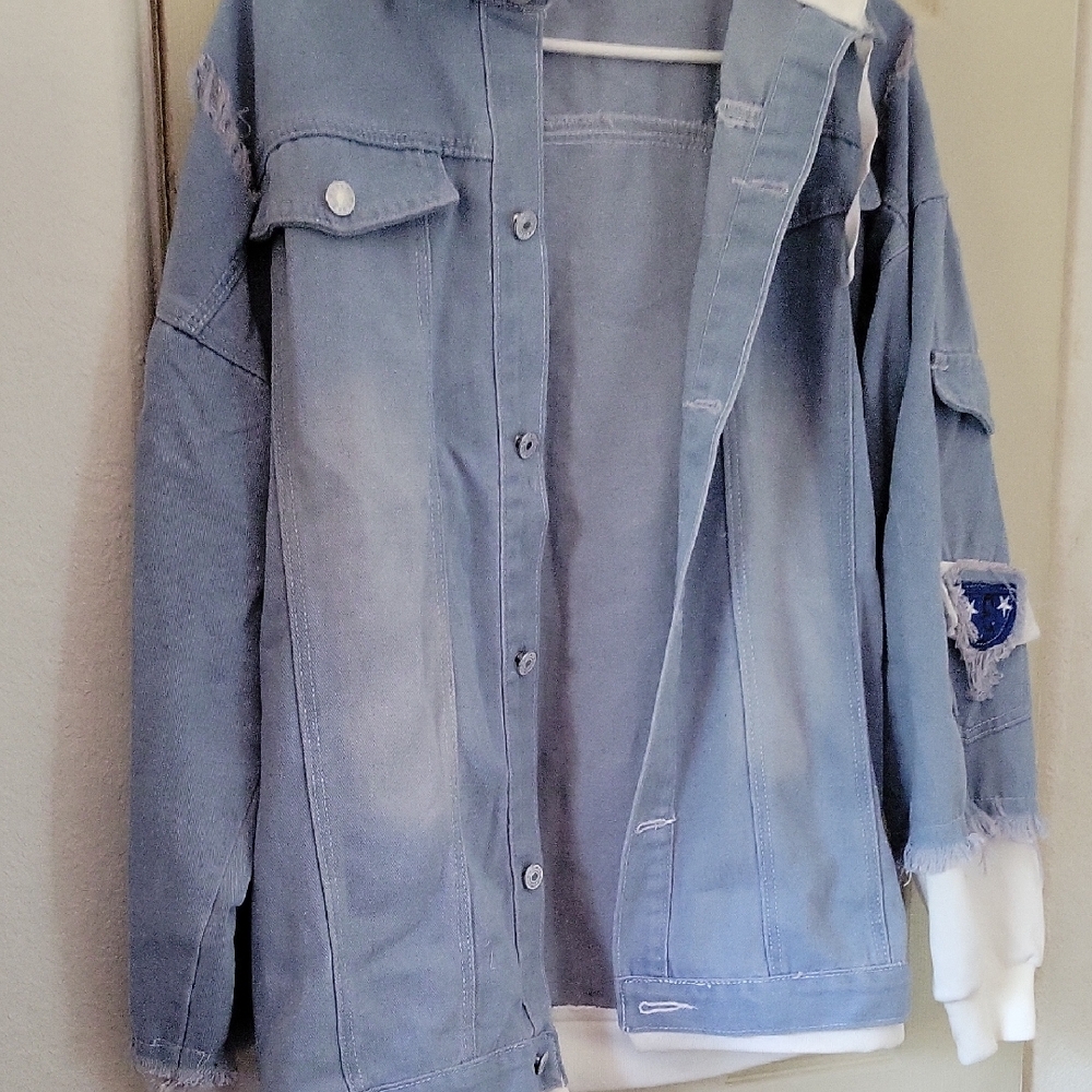 Kpop Blue Denim Jacket